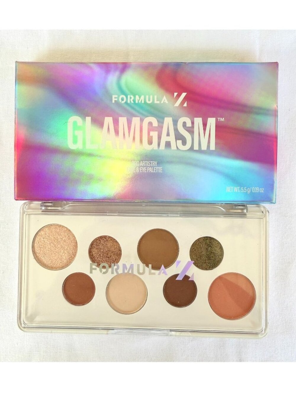 Formula Z GLAMGASM Face Eye Palette 8 Pan Neutral Makeup New in Box